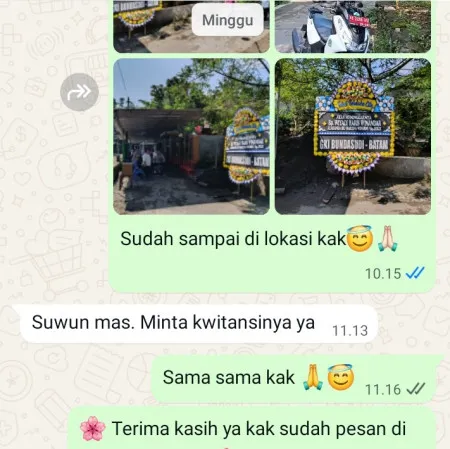 Pengiriman Papan Bunga Duka Cimone